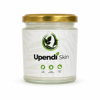 Upendi Skin Face and Body Butter, original Lavender & Geranium, 200ml glass jar, front label
